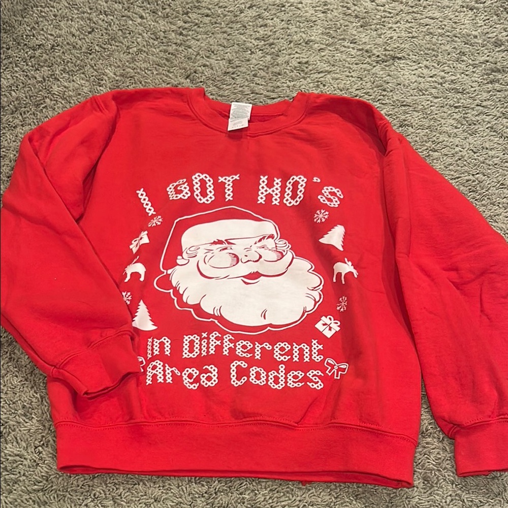 Red Santa Graphic Sweatshirt